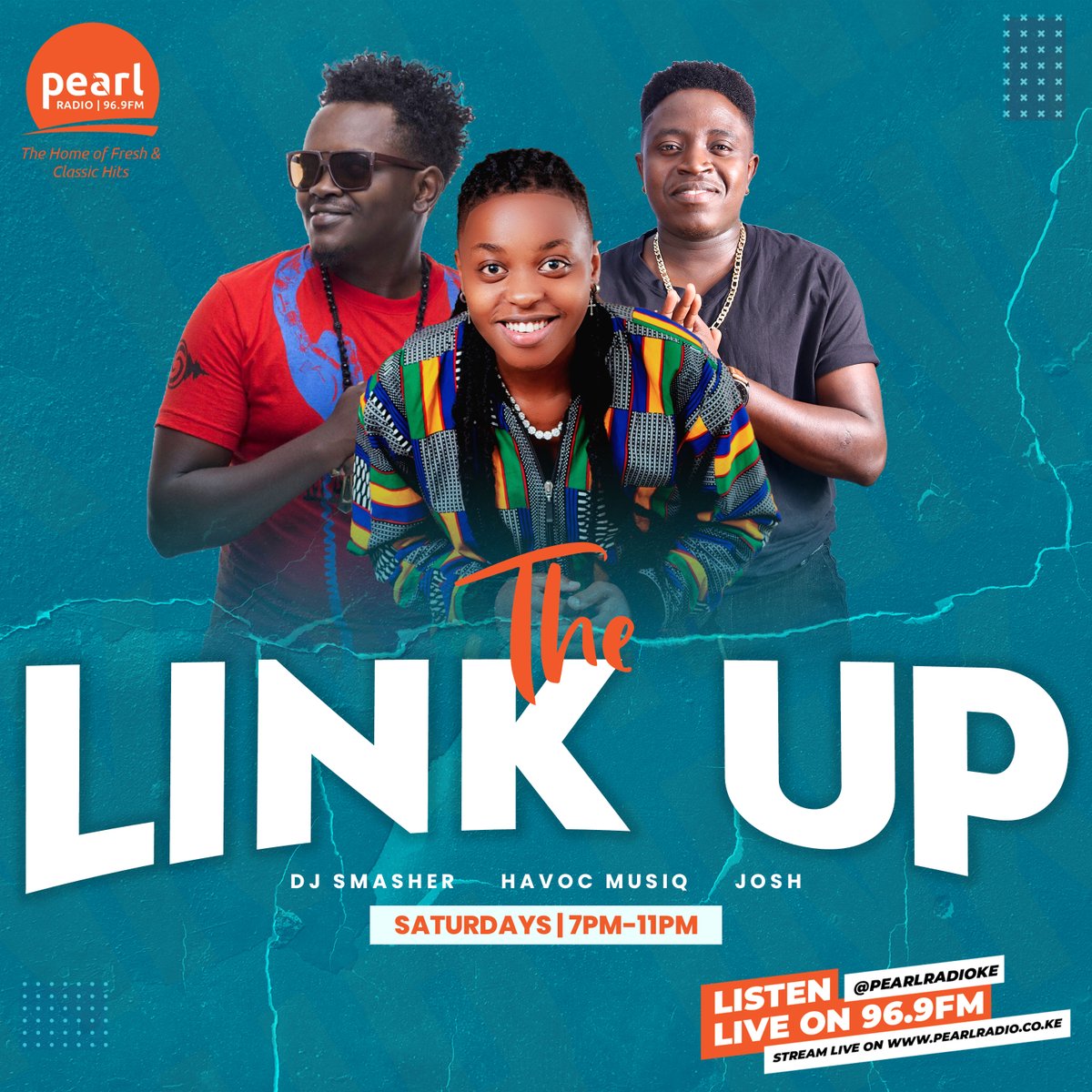 PearlRadioKe's tweet photo. Introducing the newest show on your airwaves, #TheLinkUp hosted by the @1122lpc crew of Havoc Musiq, Josh Manio and DJ Smasher from 7pm.
Where are you tuned in from?

#PearlRadioKe
#gwmy https://t.co/CaB7FerC7f