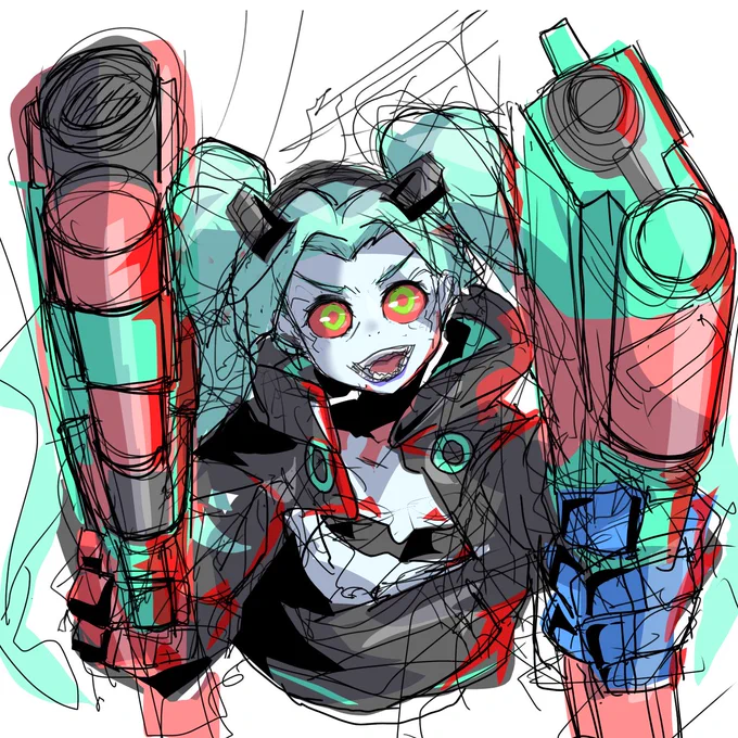 サイバーパンクの弾切れぇ♪の人も一緒に描いてた 