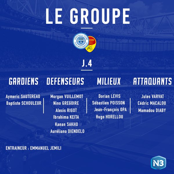 STJLB's tweet photo. 👊🏼 [ LE GROUPE DE NOTRE ÉQUIPE N3 ] 👊🏼

Voici le groupe choisi par le coach Emmanuel Jemili pour jouer le Derby 🆚 US Orléans Loiret Football 

Bon courage les gars, on est derrière vous 🙌🏼

#TeamSJLB 🔵⚪️ https://t.co/x4HViPKB3M
