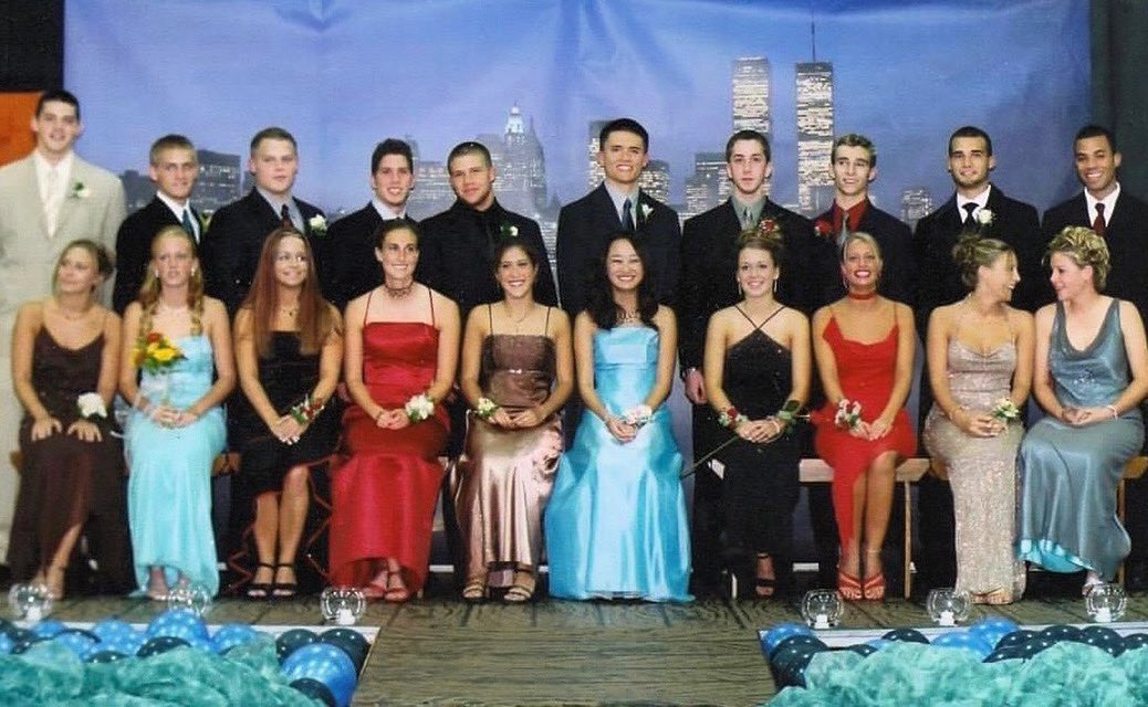 CMTeaches's tweet photo. 📸 In the spirit of #homecoming2022, here is a flashback to my senior #homecoming2003‼️Great memories with these great people🧡🖤

#palmyracougars #homecomingcourt2003  #senioryear2004 https://t.co/ommnpGPz0k