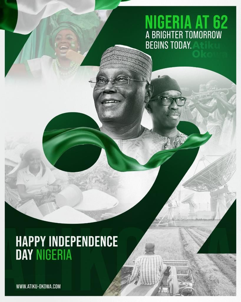 Okadigbo505's tweet photo. We are Atikulated...We are proud to be a part of our glorious nation… And we hoist the green flag high… 
#AtikuAllTheWay 
#HappyIndependenceNigeria https://t.co/im3VaE7m7j