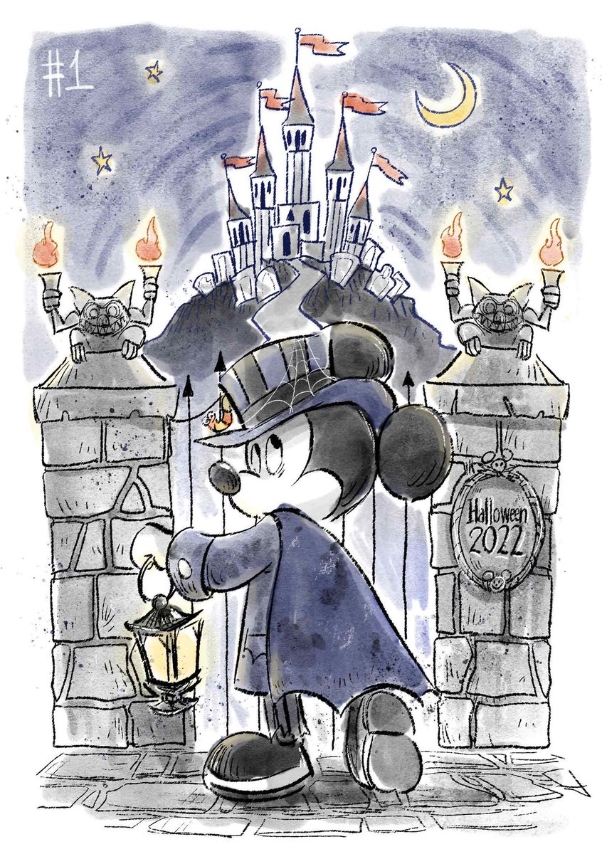 #inktober2022  
1日目🏰 