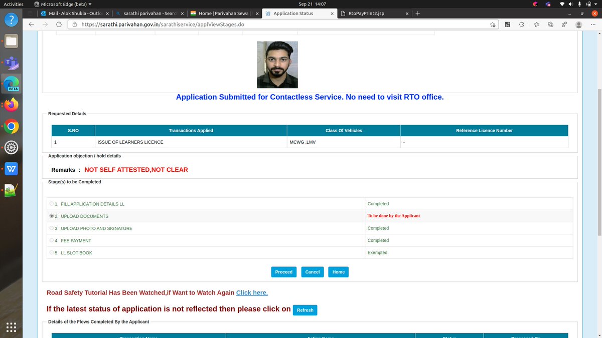 alok12599's tweet photo. @SarathiParivahn @uptransportdept @MORTHIndia @upsrtc_lko  I'm uploading my self attested docs for new DL since a month but everytime they cancel/reject it for no reason. I also mailed about it to sarathi team but didn't get any help. Please have a look and help me. https://t.co/XTdCtLJGl1