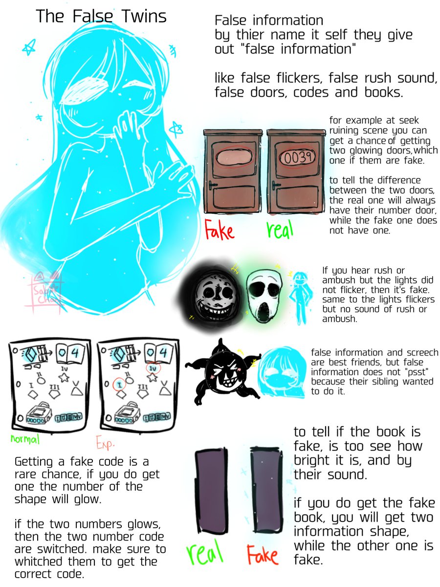 Sabchanivysaver's tweet photo. The False Twins
meet False information 
false identity coming soon #roblox #robloxdoors #doorsroblox #doors https://t.co/LjslFzJoTj