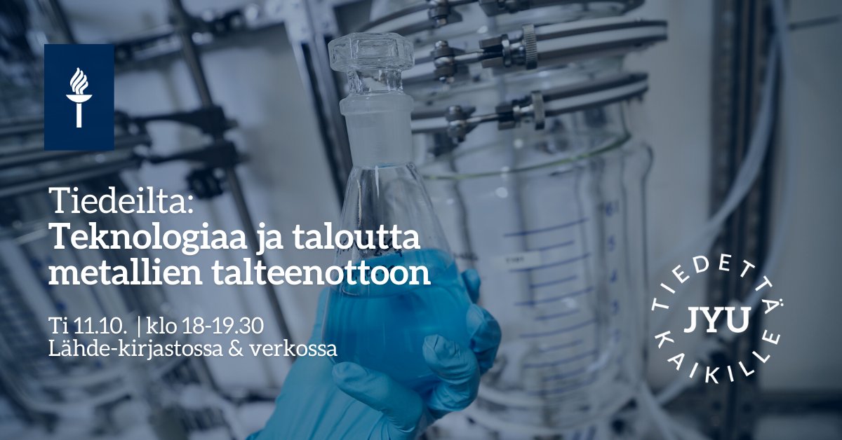 Tiedeillassa perehdytään harvinaisten metallien talteenoton innovaatioihin. Miten talteenotosta tehdään kannattavaa liiketoimintaa? Asiantuntijoina Ari Väisänen, Milla Sarja ja Elmeri Lahtinen. Lähetä ennakkokysymys ▶️ r.jyu.fi/EEd #JYUnique #JSBE #kemia #kiertotalous