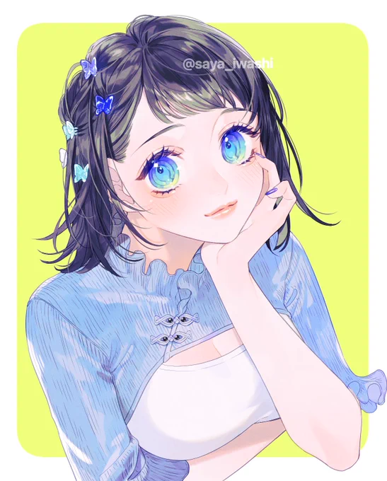 あるたろスァン(@ _altarow)に描いてもらったアイコン可愛いすぎるから見て〜〜ッ!実は瞳と衣装の中にいるんです発想が天才……… 