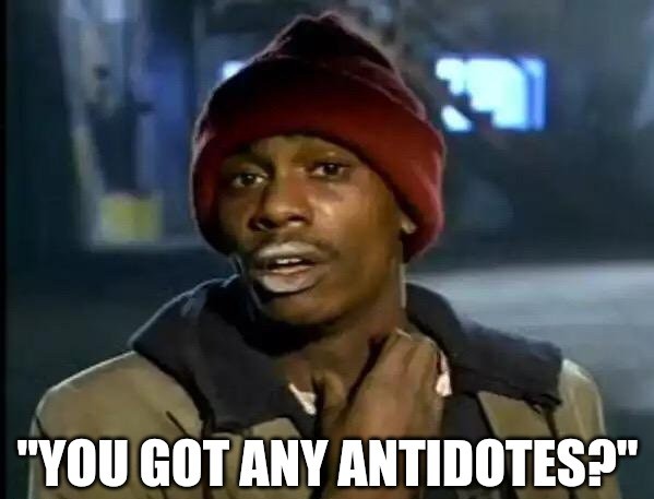 ChadApeClub's tweet photo. Who here has an antidote? 💉 https://t.co/RL3xapXzBM