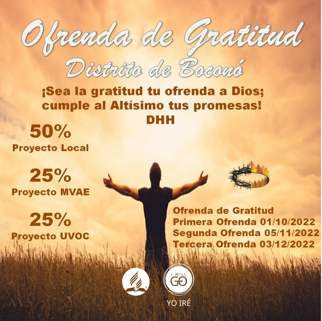 ParedesJackson's tweet photo. Cada uno dé como propuso en su corazón; no con tristeza, o por necesidad; porque Dios ama el dador alegre. 2 Corintios 9:7.
#OfrendaDeGratitud
#UVOC #MVAE #Boconó #Adventista https://t.co/V9QrX4gpHT