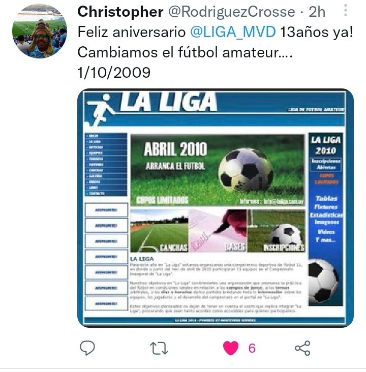 Feliz aniversario <a href="/LIGA_MVD/">LIGA MVD</a> un gusto participar desde su comienzo y ahora con 2 categorías.  Salú