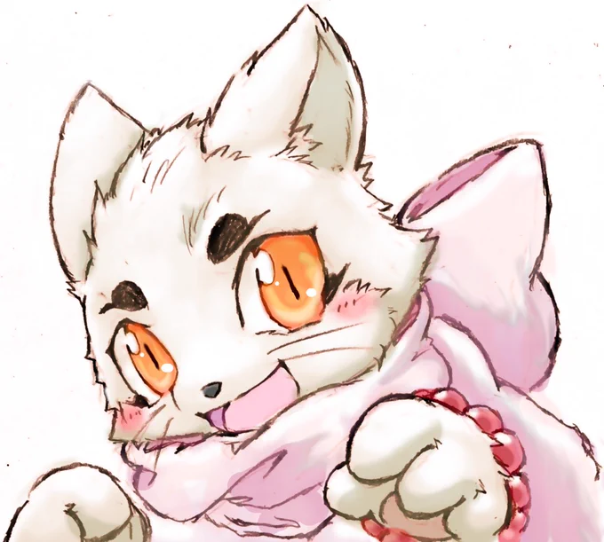 #リプ来たキャラの顔だけ描くでーきた!茶渋ヘイキチさん( )からのリクで!ぎんぎつねのハルちゃん～実は未履修なのでこの子も初描きだったりっていうかわりと顔タグって初描きおおいよ基本w 