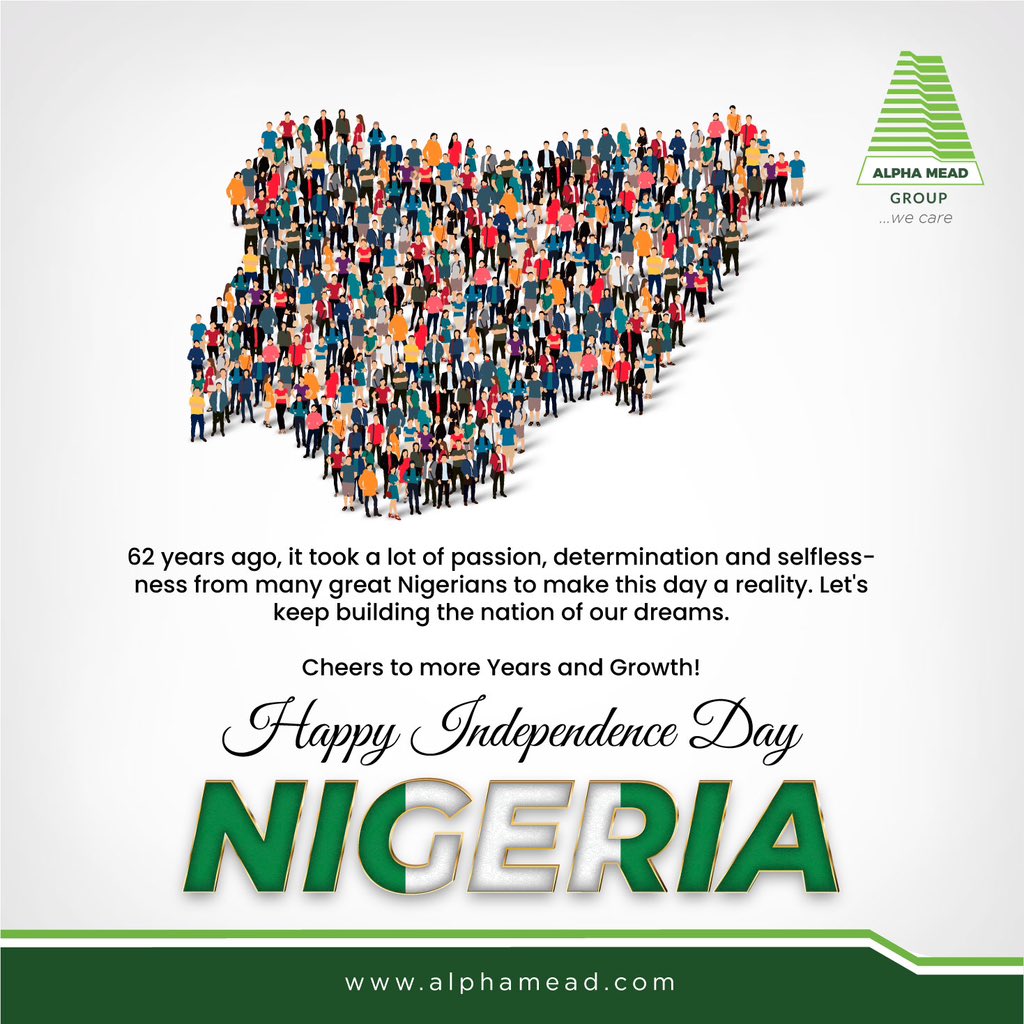 Rent4less_'s tweet photo. Happy Independence Day Nigeria 🇳🇬 

In unity we stand ✊🏾

#independenceday #nigeria #nigeriaat62 #realestate #alphamead #freedom https://t.co/mNpmR57tVD