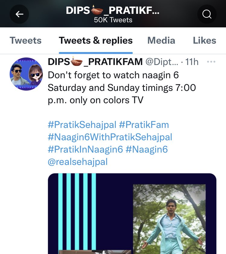 Diptivairagi's tweet photo. Today I completed 50k tweets. 99% of them are for you @realsehajpal . Staying with you ♾

#PratikSehajpal #PratikFam #Rudra #PratikInNaagin6
#Naagin6WithPratikSehajpal #Naagin6 #PratikOwnedBB15 https://t.co/FDVXpEe0q6
