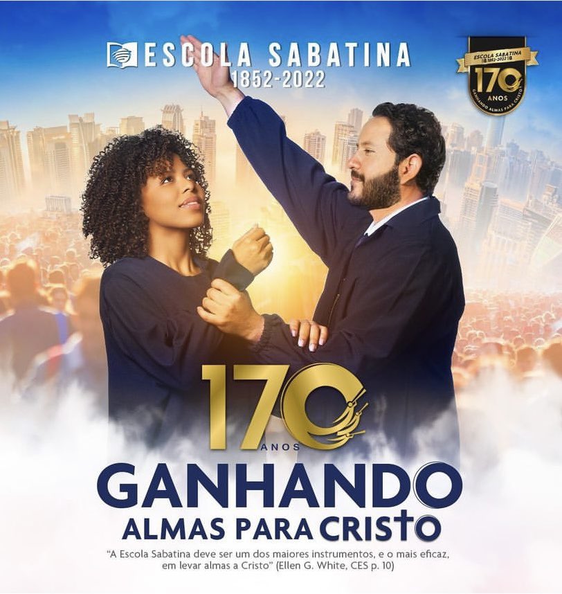 DanielCarvalh13's tweet photo. No sábado 08/10 estaremos comemorando 170 anos da MAIOR escola do mundo, a Escola Sabatina. Na União Norte celebraremos essa festa com o batismo do Professor Pastoreador, afinal, levar almas a Jesus é o principal objetivo dessa Escola. 

#EscolaSabatina170 #ProfessorPastoreador https://t.co/kOyM2lJfZ5