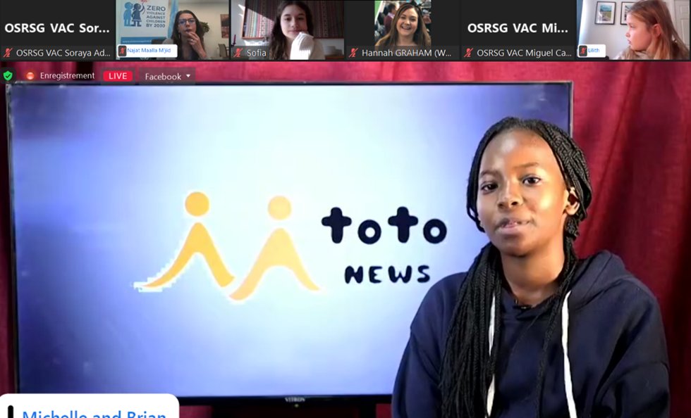 UN_EndViolence's tweet photo. Michelle is one of our amazing child moderators
Thank you for brillantly leading the #ReportingToChildren event
Thank you @MTotoNews for the support and great work! https://t.co/Jhy7ZdXAJi