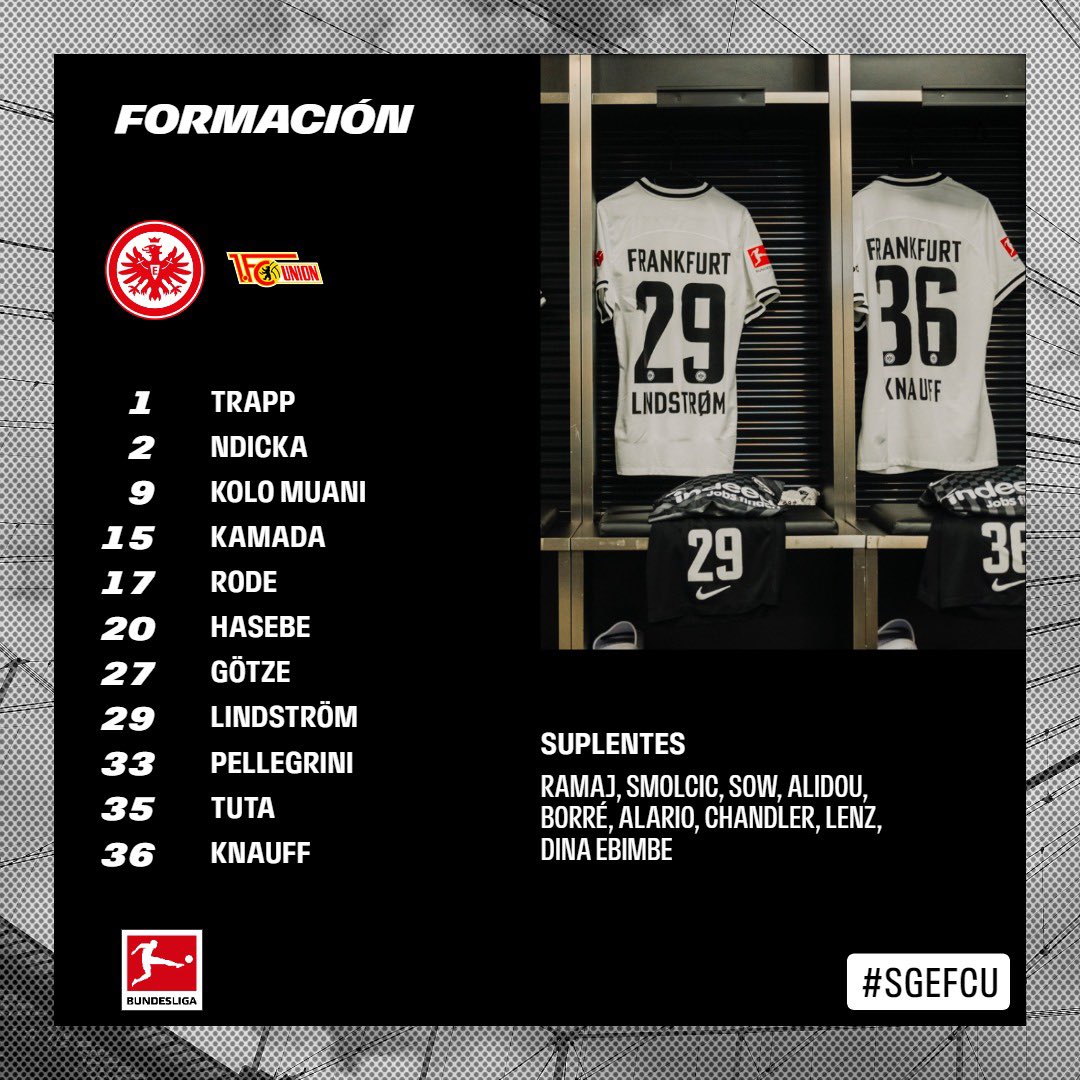LaRemontadaPod's tweet photo. #Bundesliga 🇩🇪

El Unión Berlin 🔴💪🏼 busca afianzarse con el liderato, pero le toca una dura visita a Frankfurt 🦅

Se viene otro partidazo 💥🚀 https://t.co/BCGKIWVuYM