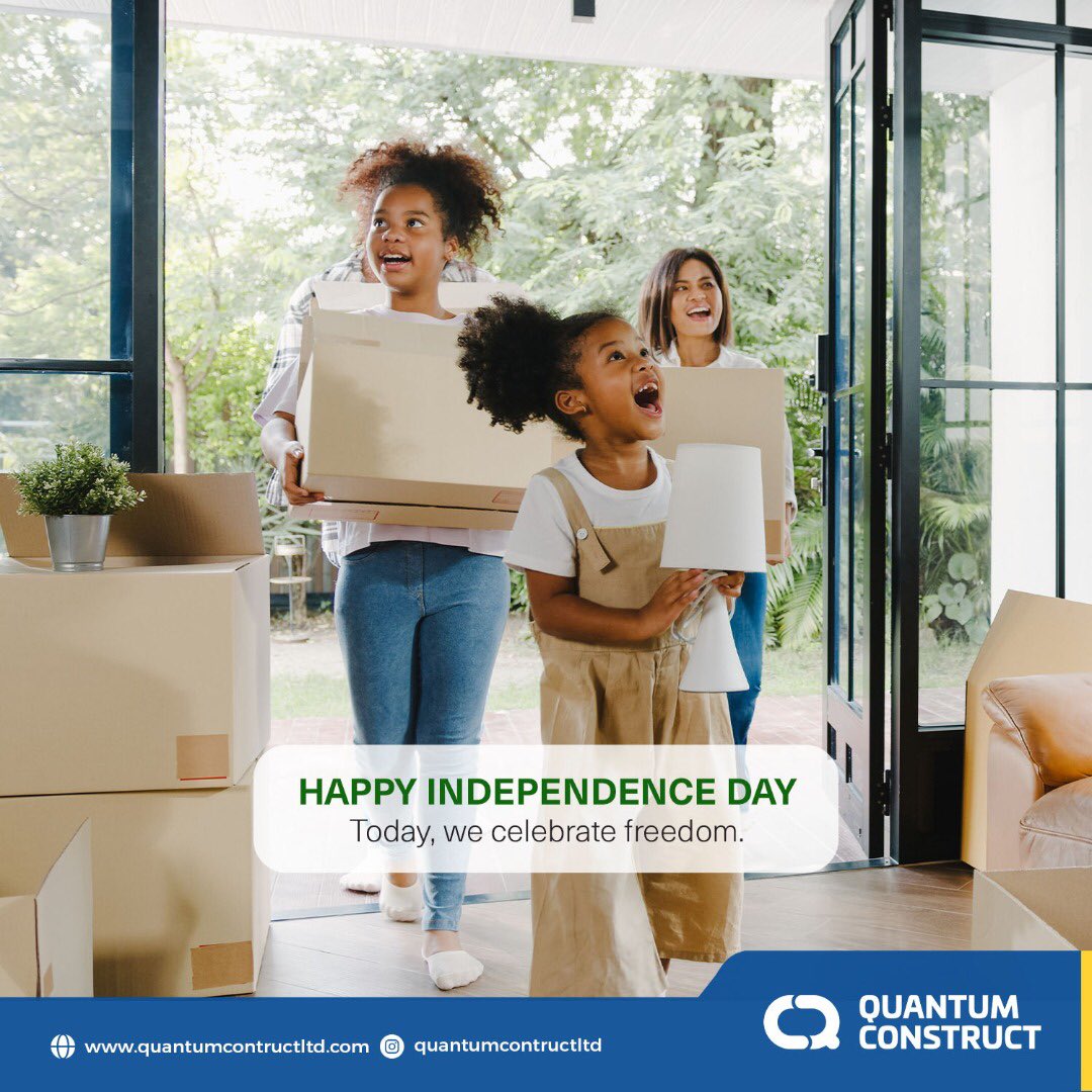Quantum_ng's tweet photo. Happy Independence Day!
Freedom to our homeowners means the comfort and convenience of living in their own homes.
What does freedom mean to you?
#trust #quality #IndependenceDay2022 #NigeriaAt62 #quantumconstruct https://t.co/5GPbZhKZjW