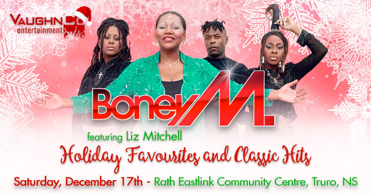 Calling all Boney M fans!
VaughnCo Entertainment presents Boney M’s -Holiday Favourites &amp; Classic Hits show at the RECC Saturday, December 17th at 7:30pm! 

The perfect start to the holiday season, get your tickets NOW: …heastlinkcommunitycentre.ticketpro.ca/en/pages/RECCB…