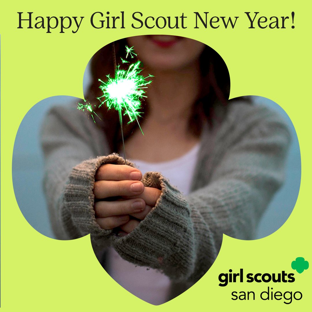 sdgirlscouts's tweet photo. Girl Scouts San Diego wishes you a Happy Girl Scout New Year! We are so excited to share the 2022-23 membership year with you all.💚🎇🎉
#gssd #sdgirlscouts https://t.co/L8pLxnX9oE