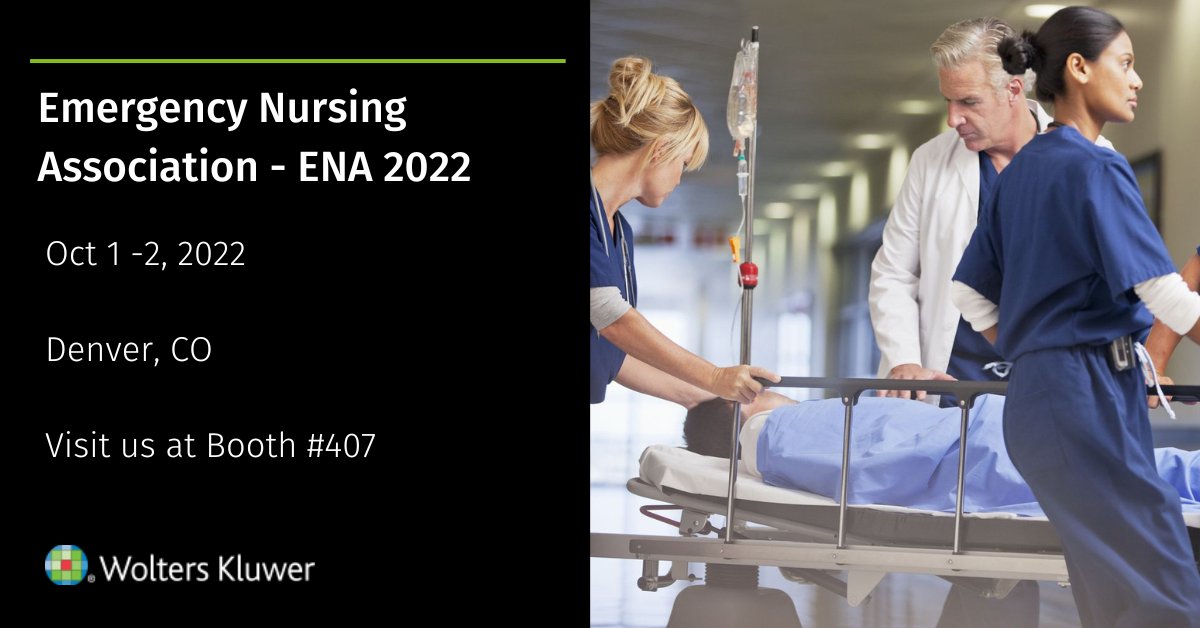 wkhealth's tweet photo. We're excited to connect with emergency #nurse professionals at #EN22 in Denver! Stop by booth #407 to learn how we support emergency nurses dealing with #sepsis with #POCAdvisor. https://t.co/CU1KUcF4uq