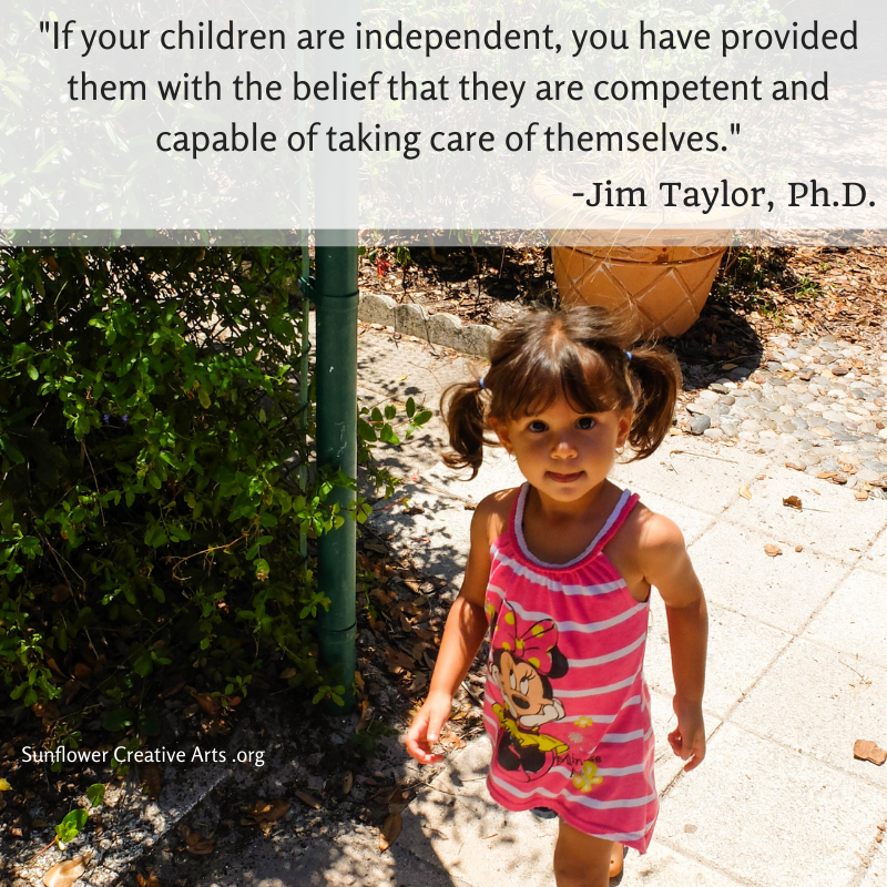 sunflowerarts's tweet photo. "If your children are independent, you have provided them with the belief that they are competent and capable of taking care of themselves."
-Jim Taylor, Ph.D. https://t.co/AVxYud7Lfx