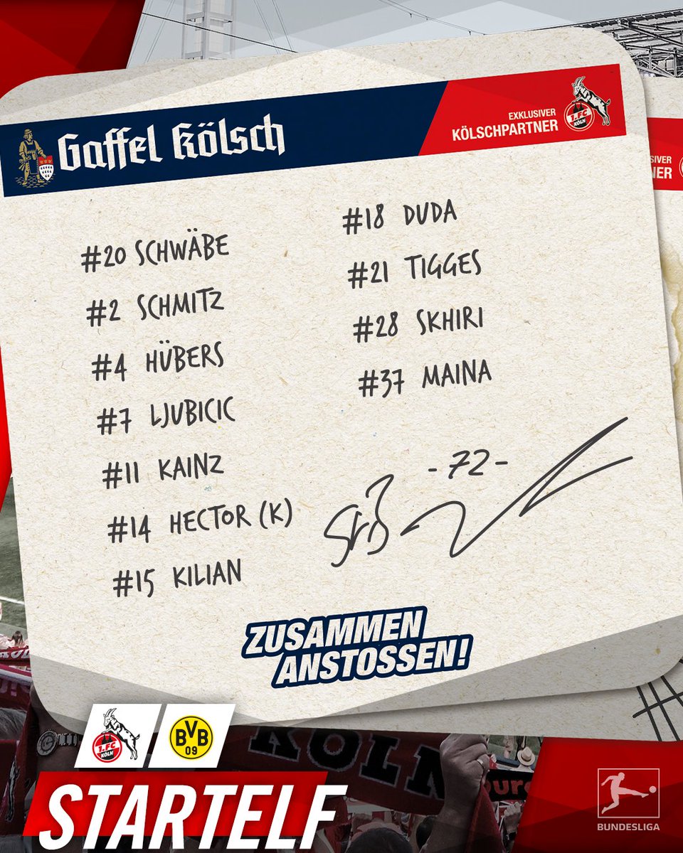 LaRemontadaPod's tweet photo. #Bundesliga 🇩🇪

El Dortmund 🟡⚫ @BlackYellow no se quiere quedar atrás en la pelea, le toca visitar al Colonia @koln que busca seguir a buen ritmo

🚨 Alineaciones Confirmadas 🚨 https://t.co/kqr2wvE6OQ