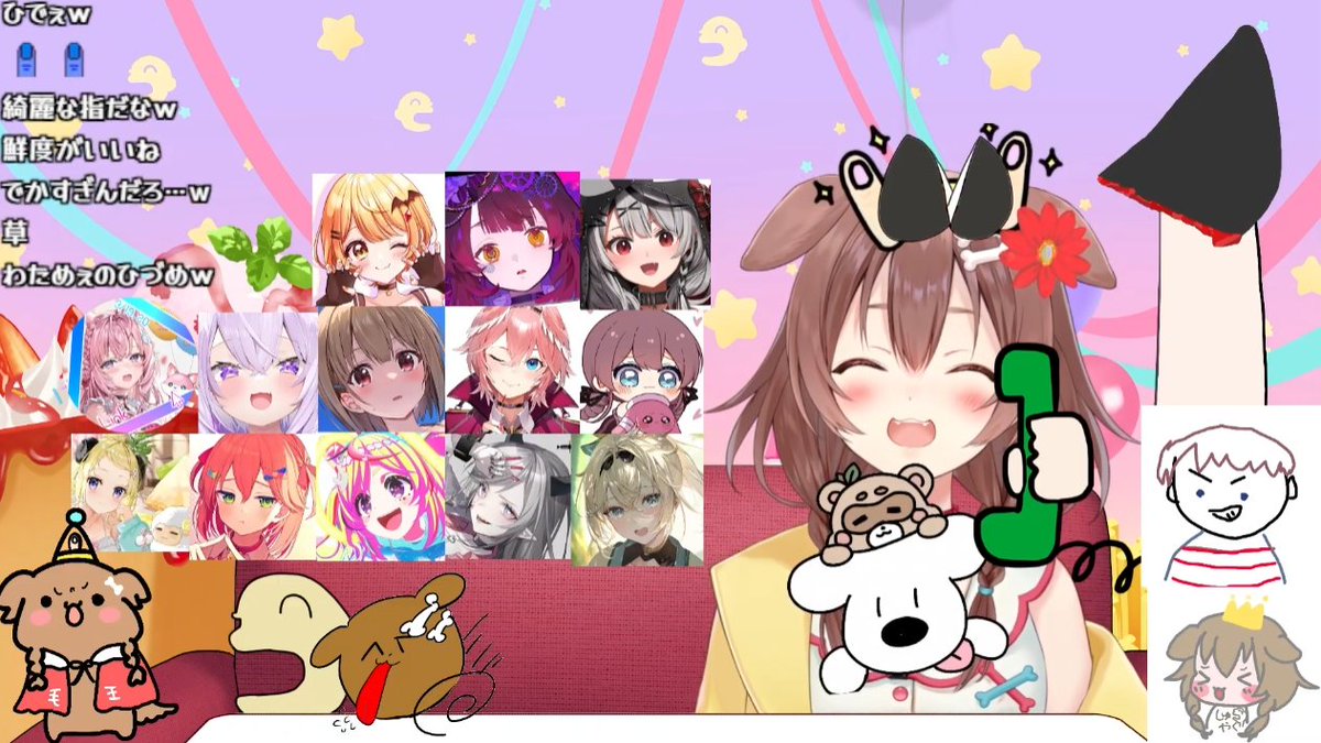 戌神ころね ,沙花叉クロヱ 「【# 戌神ころね生誕祭2022】凸待ち!!重大告知もあります!!配信おつころーん」|レーミング有栖🥐のイラスト