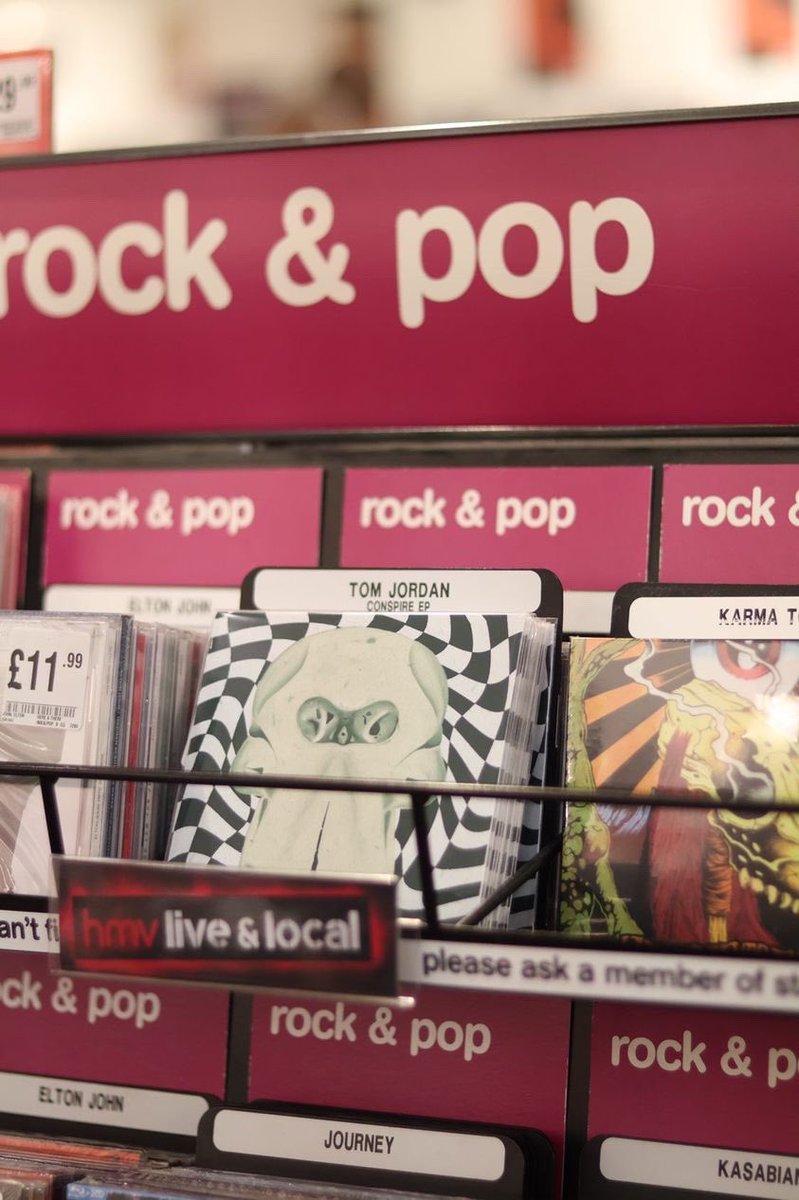 hmvNorwich's tweet photo. Now playing in store acoustic alt rock/grunge #TomJordan 
He’s CD EP “Conspire” is available to buy in store now.
.
#hmvLiveAndLocal https://t.co/1sOJeFbFif