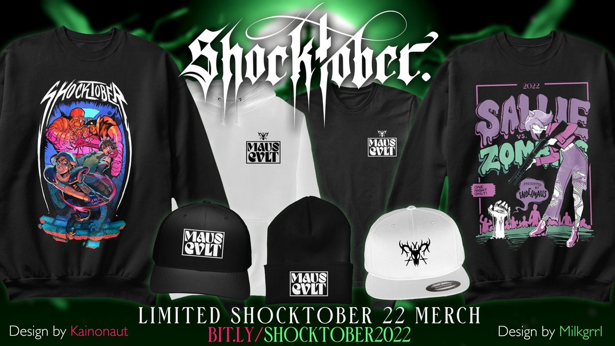 indeimaus's tweet photo. It's that time of the year

Limited Shocktober merch has arrived, available throughout October 2022 - some of my favourite designs we've ever had, go grab them while you can!

https://t.co/BdyGjwQTng https://t.co/oU6ni66jfp