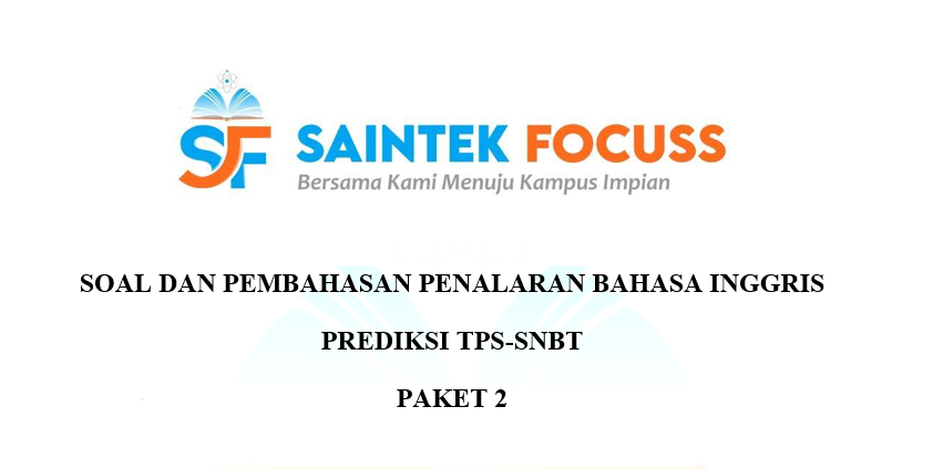 SaintekFocuss's tweet photo. [LATIHAN SOAL DAN PEMBAHASAN]

Persiapan TPS-SNBT 2023 

(A THREAD)

Substest     : Penalaran Bahasa Inggris
Jumlah        : 15 Butir

-Jangan lupa berbagi dengan Retweet ya😇- https://t.co/dctnLzjleu