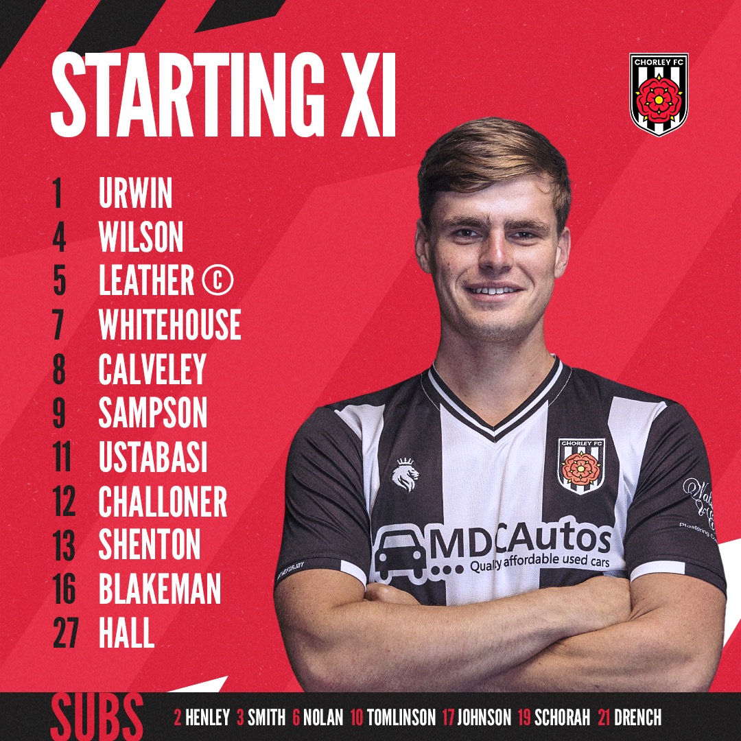 Chorley FC on Twitter "Today's STARTERS 💪"
