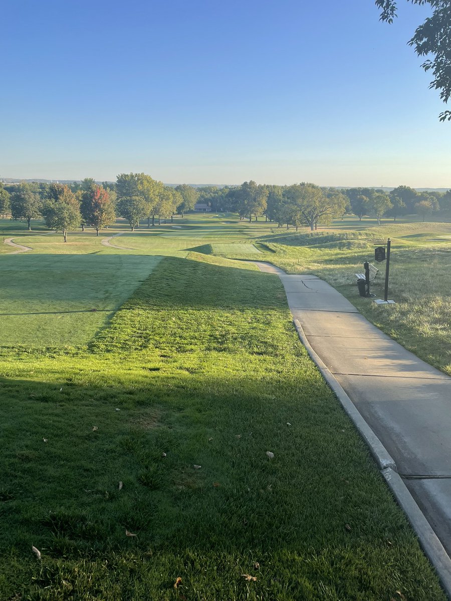 LCC Fall Member/Guest. 45 degree Fall morning. Greens rolling 14. KU Band playing in the background. Gameday. LFK at its finest.