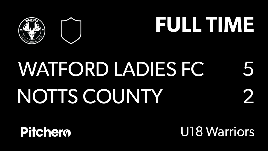 WLFC_Youth's tweet photo. FULL TIME: Watford Ladies FC 5 - 2 Notts County
#WATNOT #Pitchero
https://t.co/7MLvvoyc5a https://t.co/Qmat35grlm