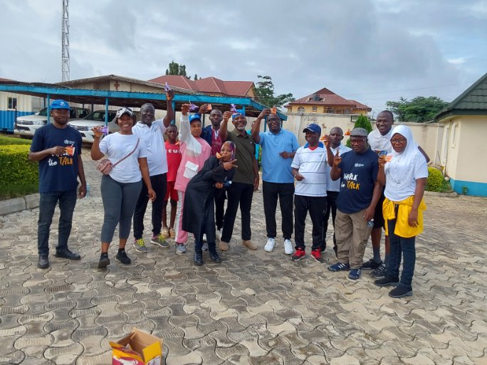 KwaraOnTop's tweet photo. Mild to moderate regular exercises not only promote good health but also psychological stability. Today, WHO in collaboration with KSPHCDA not only advocate and "talk" about regular exercises but also did 5.5km "walking" @WHONigeria @WMulombo @CWarigon @ChimbaruAlex @Zeenahzeenat https://t.co/WepdeWcKJ5