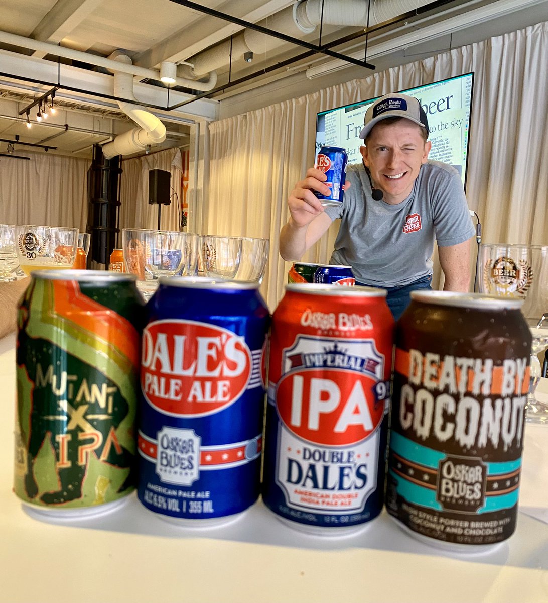 Jesse Kercheval <a href="/CANarchy/">CANarchy Craft Brewery Collective</a> killing it at #SBWF with an awesome <a href="/oskarblues/">Oskar Blues Brewery</a> tasting to a packed house of Swedish beer lovers! 🇺🇸🍺🇸🇪