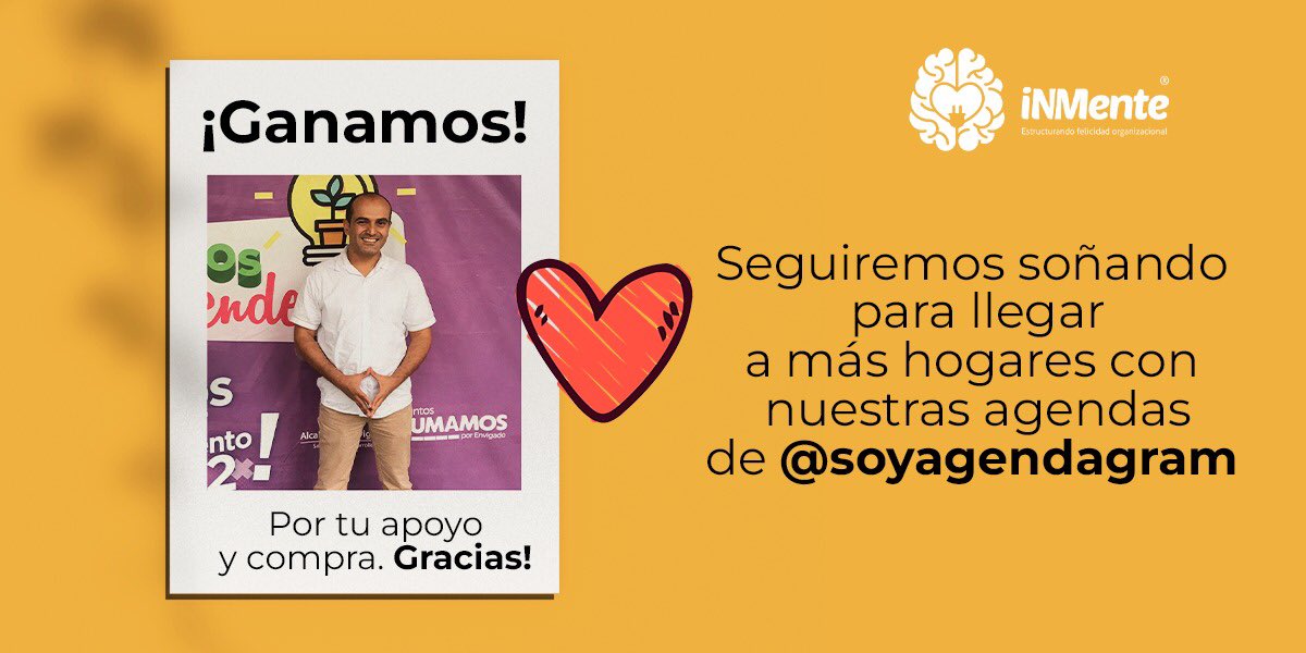 SoyAgendagram's tweet photo. Felices de este apoyo que recibimos de la @AlcaldiaEnv y su alcalde @braulioEMarquez.  Nuestras agendas seguirán creciendo gracias al empuje de este capital semilla del programa “Juntos Emprendemos” https://t.co/KmyvQ7euhh