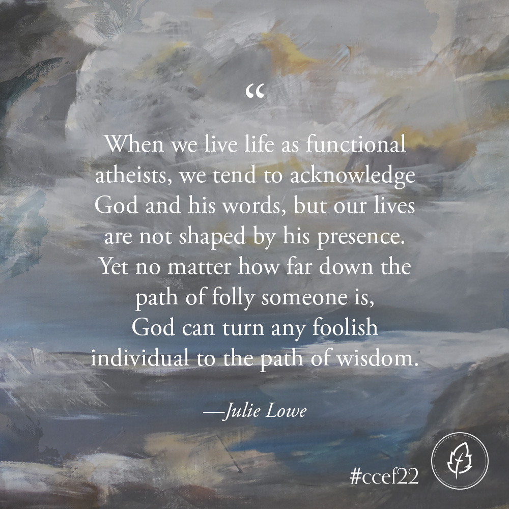 ccef's tweet photo. ✨“The Fool and the Way of Death” by Julie Lowe from this year’s National Conference: “The Way of Wisdom.” Keep an eye out for conference audio available for purchase after the conference! ✨ #wayofwisdom #wisdomliterature #ccef22 https://t.co/BqtyNNHBw9