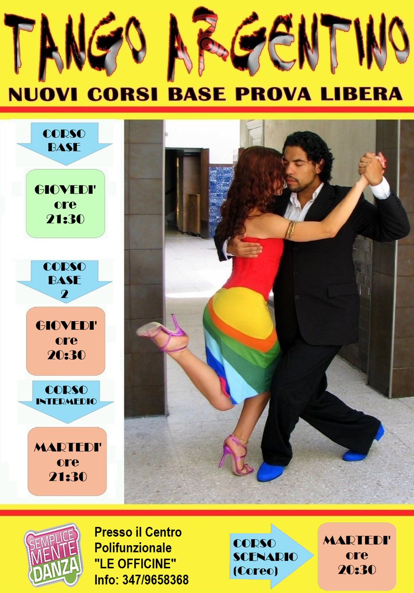 giokitango's tweet image. Nuovi corsi tango presso ASD SEMPLICEMENTE DANZA a Savona. Info 3479658368