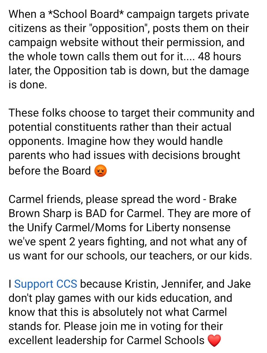 <a href="/SupportCCS1/">Support CCS</a> is who #Carmel needs.
Vote for <a href="/kristin4carmel/">Kristin L Kouka</a> @jnelsonwilliams and @Jake4CCS