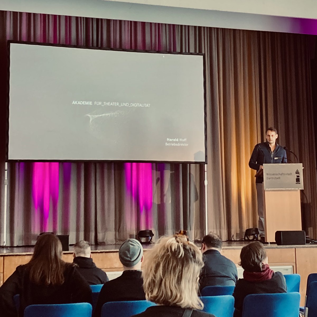 iljamirsky's tweet photo. @HaraldWolff2020 präsentiert u.a. sein ganz analoges W A S D warm-up beim #pad02 Festival in Darmstadt #session10 https://t.co/bGlwpg1d0o