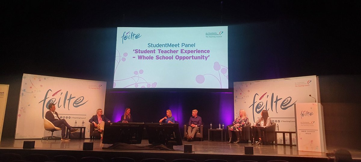 mariettk's tweet photo. Siobhán during #studentmeet with @finnomurchu #FEILTE promoting discussion about the need for cpd on 'How to give Feedback' - 'professional conversations' @roryos23 recognising student role of student teachers https://t.co/ItBlskKak3