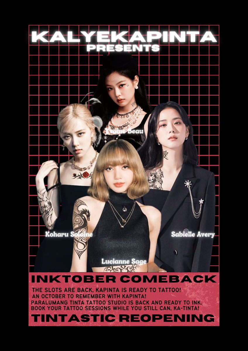 KAPINTA IN YOUR AREA!

We are happy to announce that Paralumang Tinta Tattoo Studio is finally re-opening for the month of OCTOBER, 2022. Natagalan ka ba, ka-tinta? Book na!

— kapinta.carrd.co

#TintasticReopening #TintasticInktober