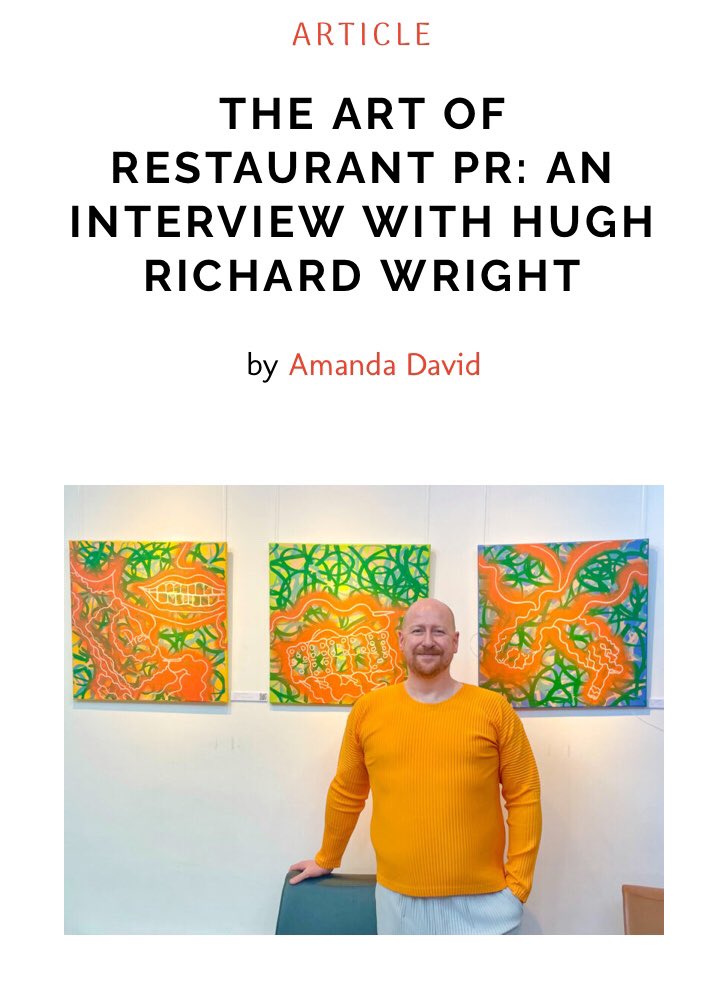 This month we continue our interview series with the insightful and entertaining @HGHRCHRDWRGHT! Over lunch at Paladar (one of Hugh’s clients) Hugh talked with <a href="/LondonGAT/">Amanda David</a> about his career, what makes a good restaurant PR and much more. Read it here: palatemag.co.uk/hugh-richard-w…
