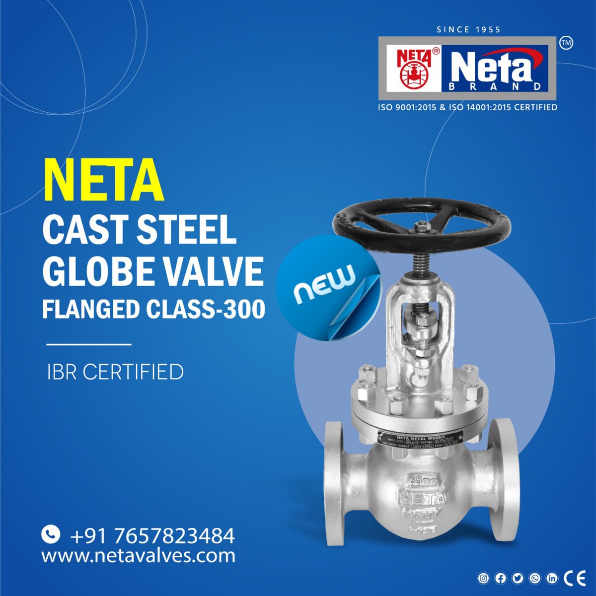 NetaMetalWorks's tweet photo. Neta Metal Works offering Newly Launched Neta Cast Steel Globe Valve Flanged Class-300. This is Suitable for Steam, Water and Oil Services.
WhatsApp or Call - 076578 23484 / 0181 229 0325
Email - Info@Netametal.com
#Valve #valves #Butterflyvalve #netavalve #Netametalworks https://t.co/LqkoRaAqFJ