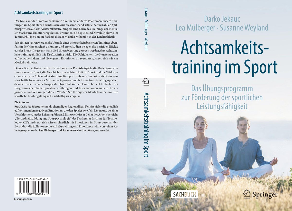 SportPsychKIT's tweet photo. Nun ist es so weit! Wir freuen uns, mitteilen zu können, dass das Buch "Achtsamkeitstraining im Sport - Das Übungsprogramm zur Förderung der sportlichen Leistungsfähigkeit" nun erschienen ist.
https://t.co/qAlJ088rKR https://t.co/Sug4NUWfXy