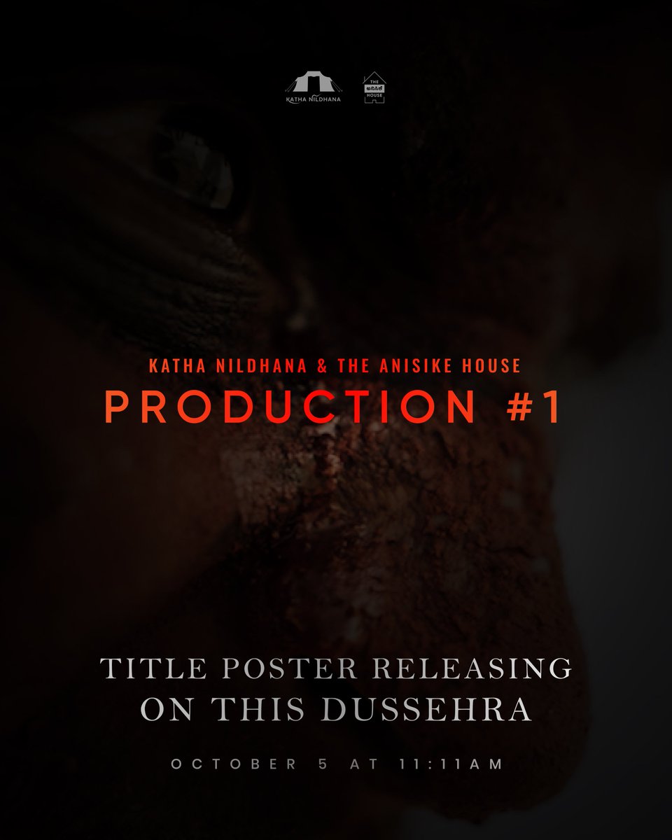 joewincrasta's tweet photo. Title poster releasing on this Dussehra at 11:11AM

#theanisikehouse #theanisikestudio #kathanildhana #RakshithShetty #RajBshetty #RishabShetty #titlerelease #production #RichardAntony #GarudaGamanaVrishabhaVahana #Trending #RELEASE @rakshitshetty @shetty_rishab @RajbShettyOMK https://t.co/3MNsB6MCD8