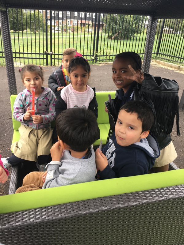 HeyMsHobbs's tweet photo. When your September #Dojo winner party coincides with Graphic Tee Friday, you can’t help but have a great day!  These chilly temps couldn’t keep the fun away @LakelandSchool. https://t.co/Ag8XkNuVwZ