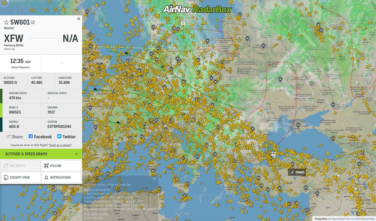 AirNavRadar's tweet photo. The 6th Airbus A321-271N for Wizz Air Abu Dhabi is on its delivery flight to Abu Dhabi: https://t.co/FSrorCBrpk ✈️

#WizzAirAbuDhabi #Airbus #A321N #A6WZG https://t.co/QdUsQ7gW4G
