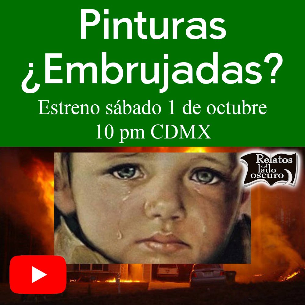 LadoRelatos's tweet photo. Estreno sábado  1 de octubre 12 am en Buenos Aires, Argentina
Estreno domingo 2 de octubre  5 am en Madrid, España

https://t.co/h6bYsYVLyc

#Terror #Misterio #Relatosdelladooscuro
#YouTubeEstreno #YouTube #MalDeOjo https://t.co/1s1dYCA1Yz