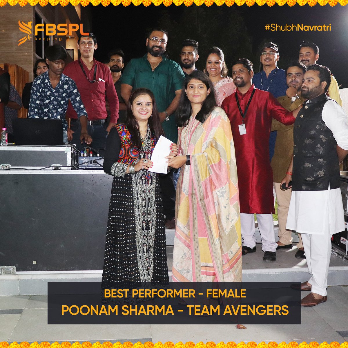 FBSPLTeam's tweet photo. Congratulations to the ones who did the best to make the most out of the celebration.

Keep dancing! Keep rocking!

Happy Navratri!

#FBSPL #FusionNavratri #keepingUfirst https://t.co/q1GAAuFYnP
