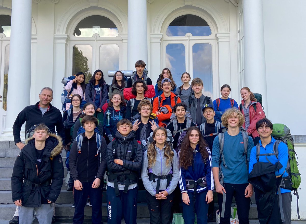 KLJohann's tweet photo. Our 2022-2023 IA Silver participants are ready for their first weekend expedition to the Belgian Ardennes 🏕 #hslearns @intaward @ISB_HS https://t.co/g32GDe0z72